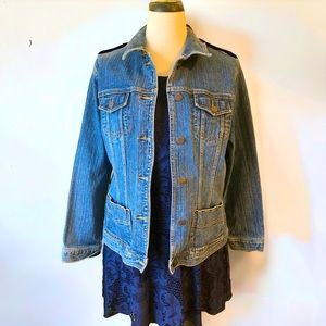 Eddie Bauer jeans jacket mid wash, XL
